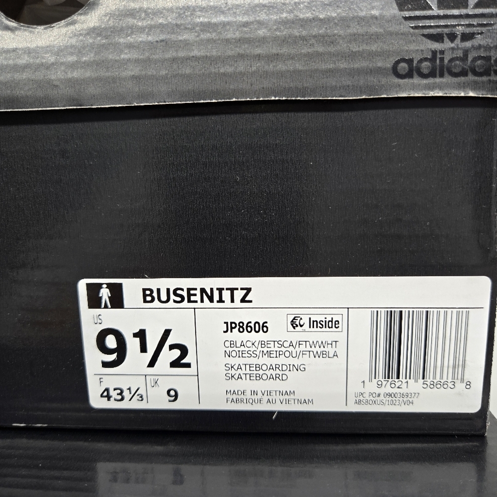 New Adidas Busenitz Pro 'Black Scarlet' Men's Skateboarding Shoes Size 9.5 - Picture 8 of 8